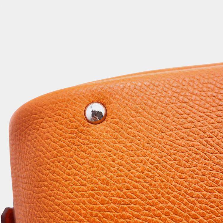 Pre Owned Hermes Plume Orange Epsom Size Mini