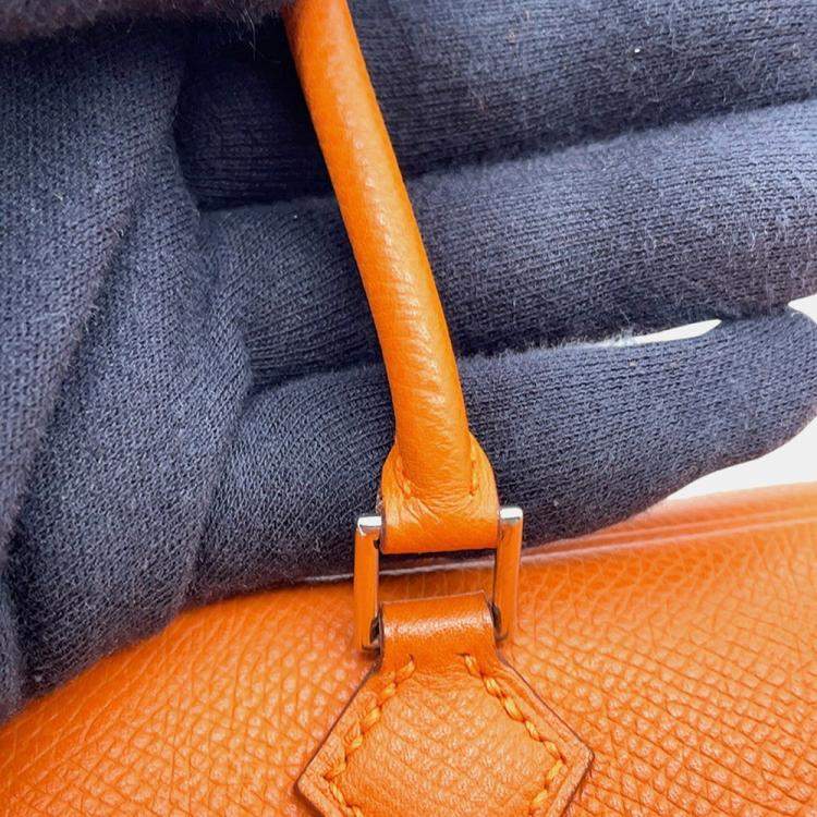 Pre Owned Hermes Plume Orange Epsom Size Mini