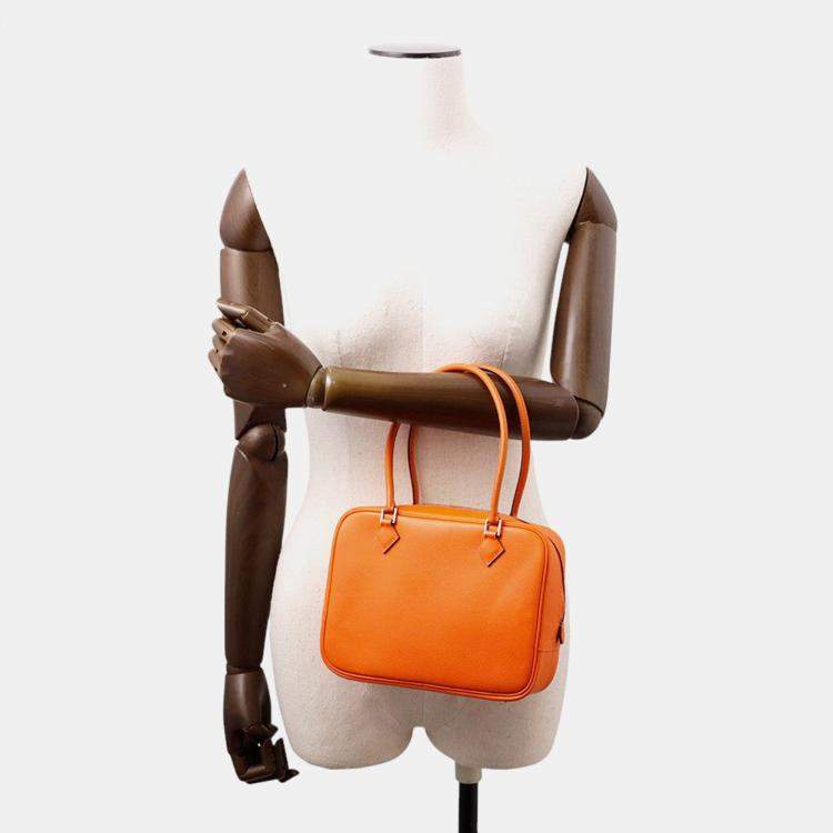Pre Owned Hermes Plume Orange Epsom Size Mini