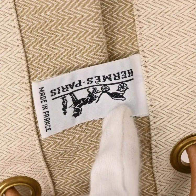 Pre Owned Hermes Beige Gold Toile Chevrons Aline GM Shoulder Bag