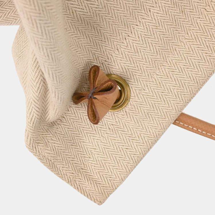 Pre Owned Hermes Beige Gold Toile Chevrons Aline GM Shoulder Bag