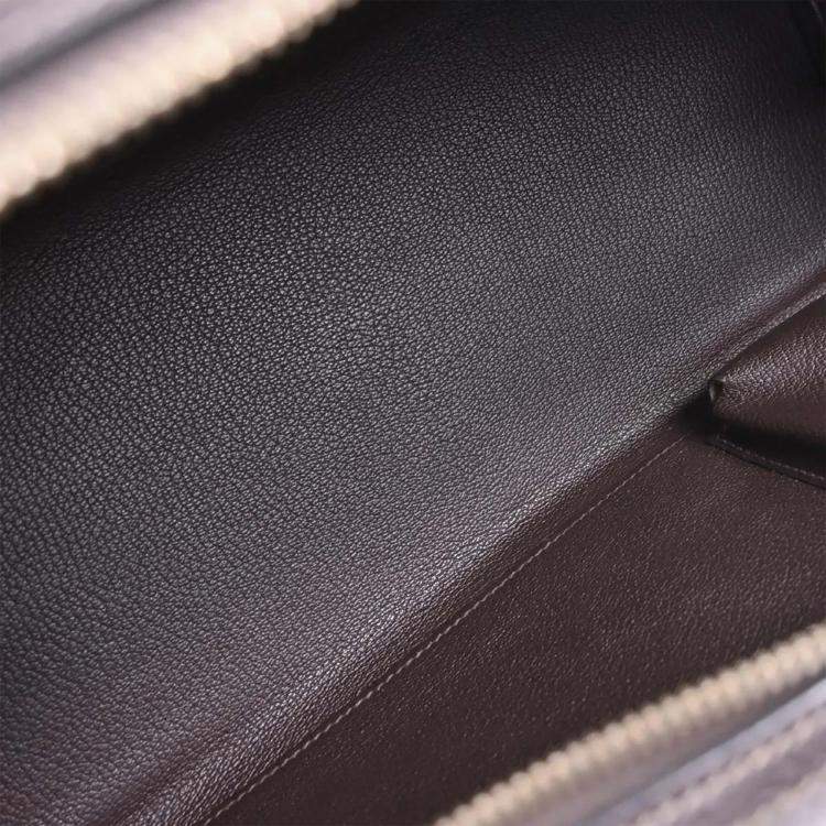 Pre Owned Hermes Ebene Taurillon Clemence Sac Envie 36 Handbag