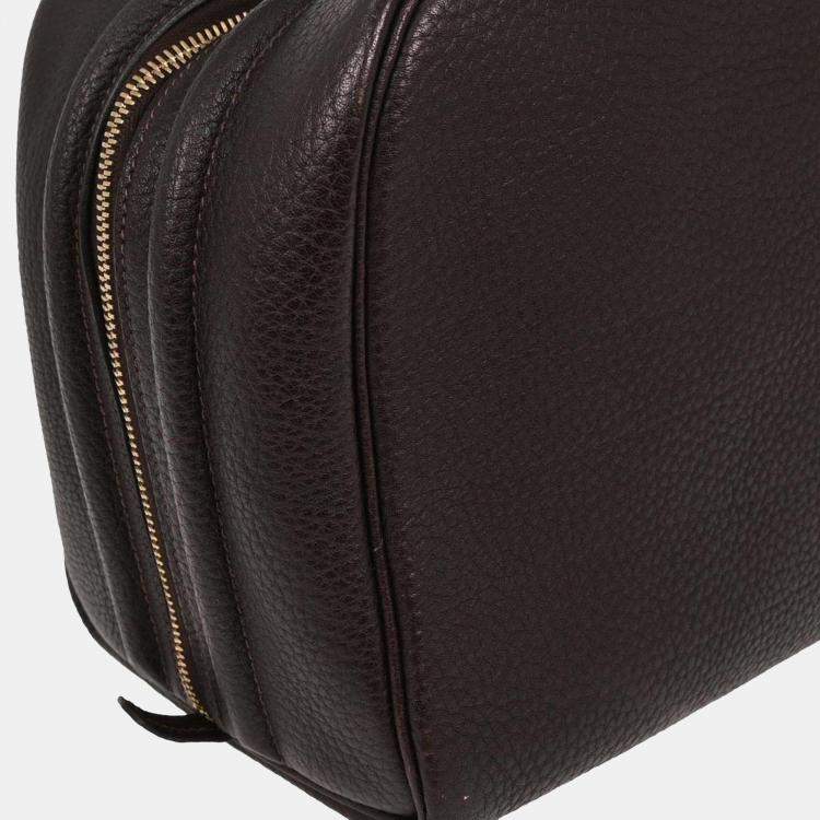 Pre Owned Hermes Ebene Taurillon Clemence Sac Envie 36 Handbag