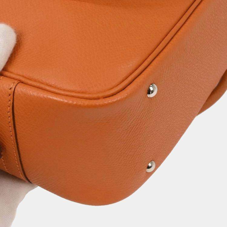 Pre Owned Hermes Orange Epsom Mini Plume Handbag