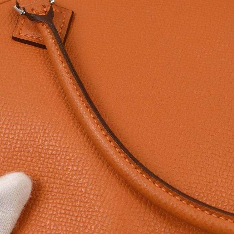 Pre Owned Hermes Orange Epsom Mini Plume Handbag