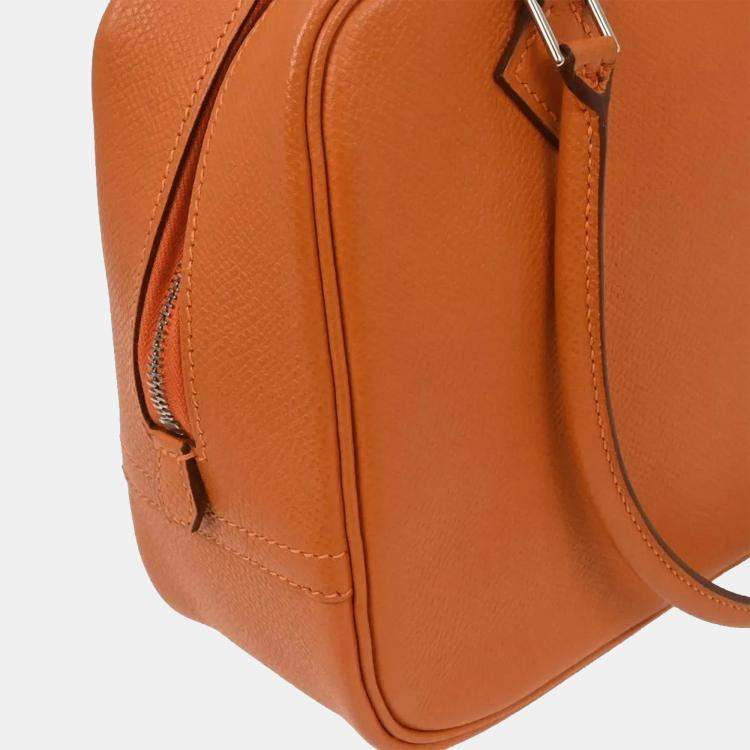 Pre Owned Hermes Orange Epsom Mini Plume Handbag