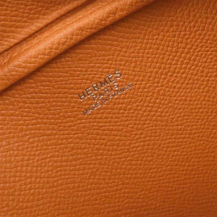 Pre Owned Hermes Orange Epsom Mini Plume Handbag