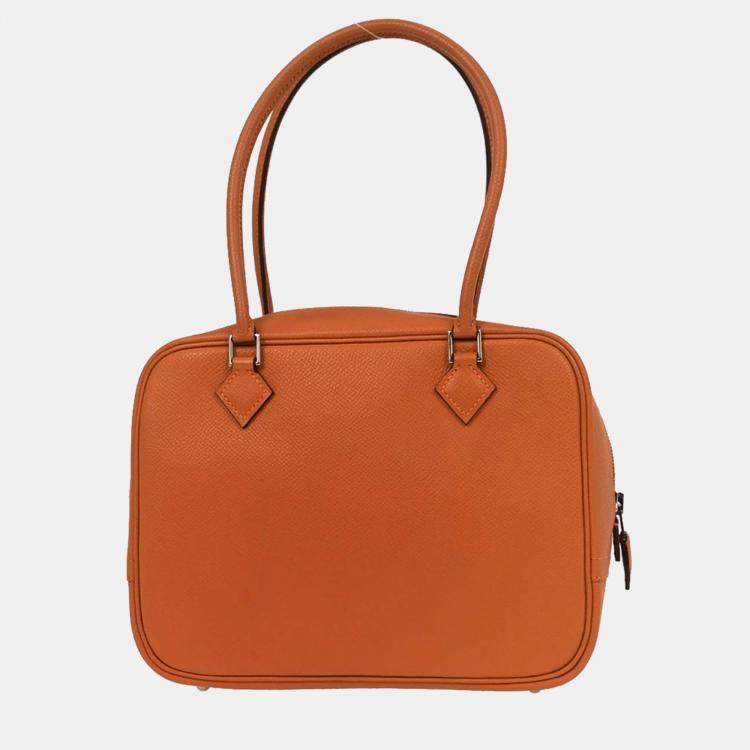 Pre Owned Hermes Orange Epsom Mini Plume Handbag