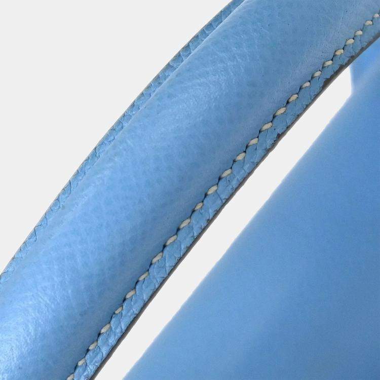 Pre Owned Hermes Blue Aztec Epsom Kelly 35 Retourne 2way Handbag