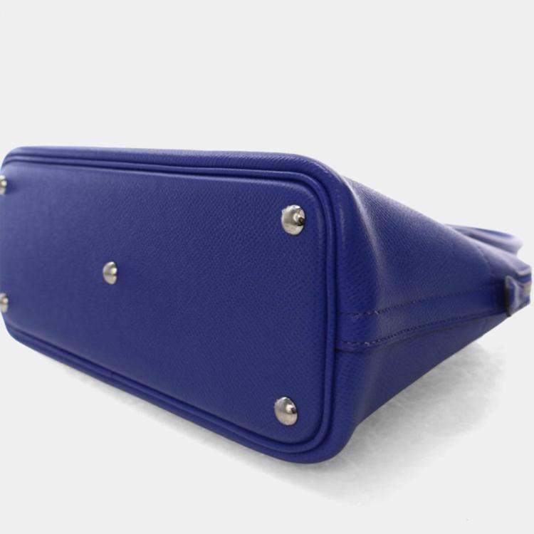 Pre Owned Hermes Bolide 27 Bleu Electric Epsom Handbag