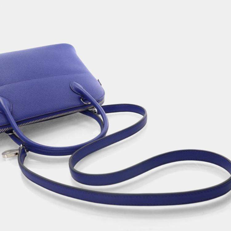 Pre Owned Hermes Bolide 27 Bleu Electric Epsom Handbag