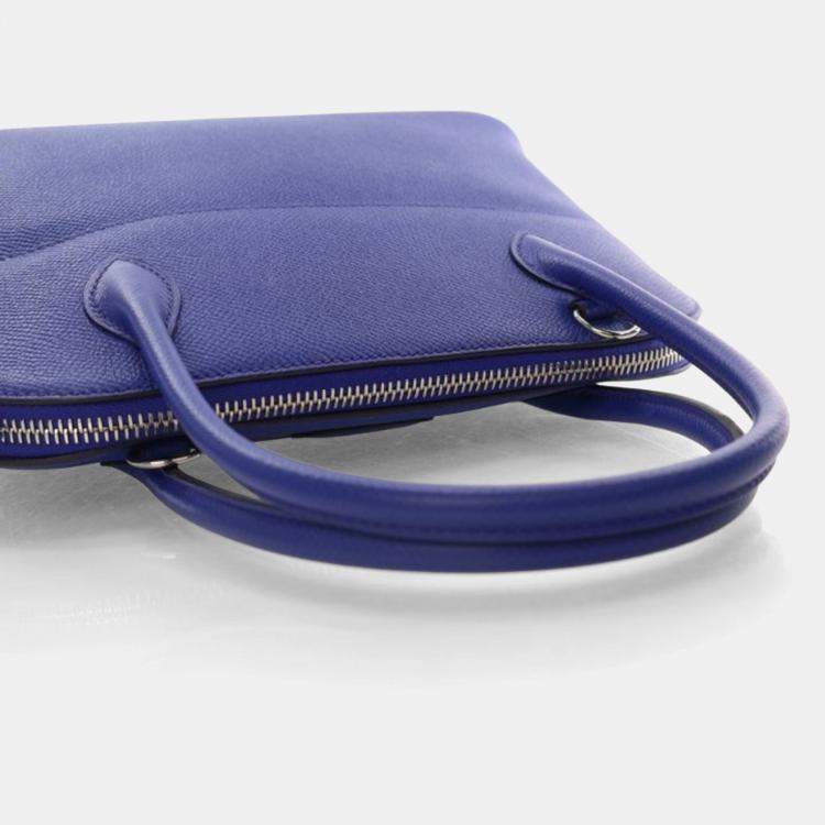 Pre Owned Hermes Bolide 27 Bleu Electric Epsom Handbag