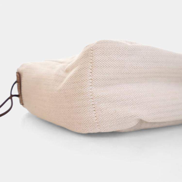 Pre Owned Hermes Beige Cotton Fourbi Pouch 25