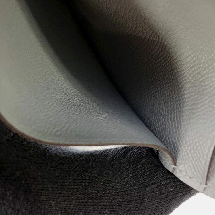 Pre Owned Hermes Bean Compact Green Pantan Veau Madame