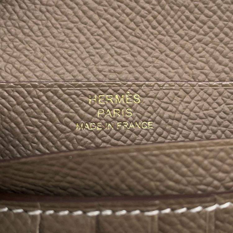 Pre Owned Hermes Bean Compact Etoupe Epsom