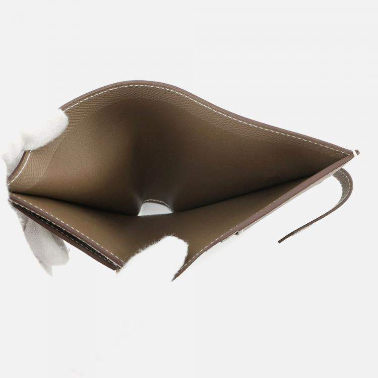 Pre Owned Hermes Bean Compact Etoupe Epsom