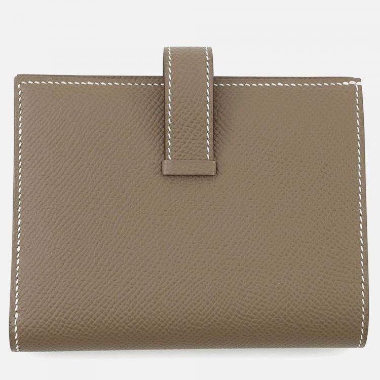 Pre Owned Hermes Bean Compact Etoupe Epsom