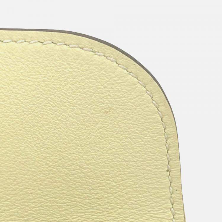 Pre Owned Hermes Halzan Jaune Milton Swift Leather Size Mini