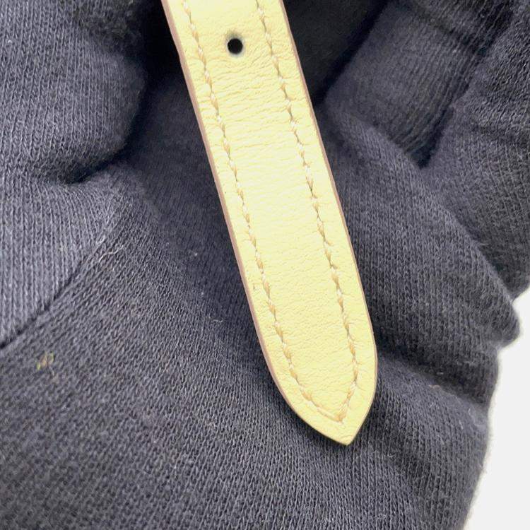 Pre Owned Hermes Halzan Jaune Milton Swift Leather Size Mini