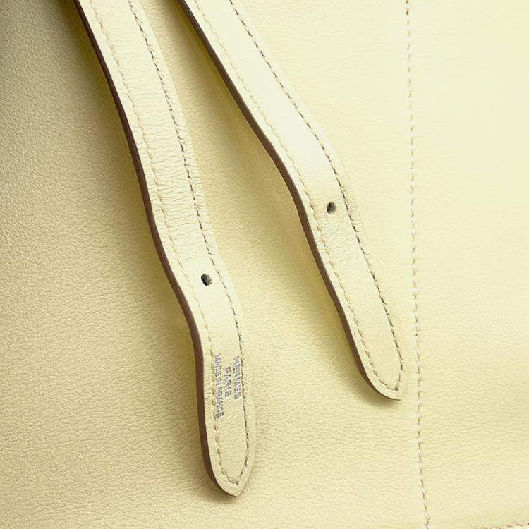 Pre Owned Hermes Halzan Jaune Milton Swift Leather Size Mini