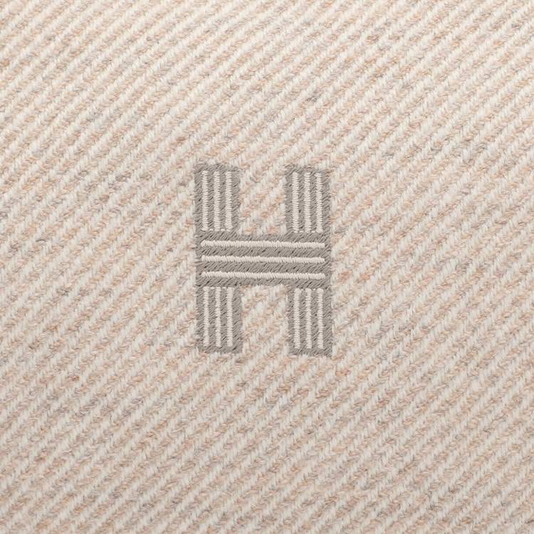 Pre Owned Hermes Beige Canvas Large Bride-a-Brac Case Pouch