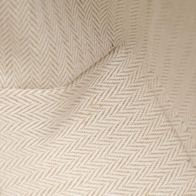 Pre Owned Hermes Beige Canvas Large Bride-a-Brac Case Pouch