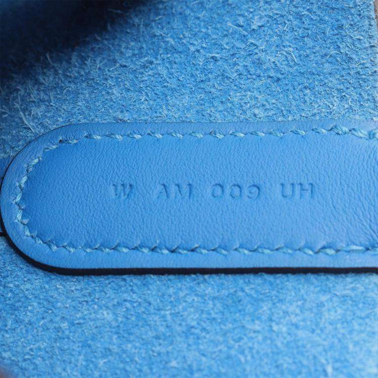 Pre Owned Hermes In The Loop 18 Blue Hydra Taurillon Clemence Leather Tote Bag