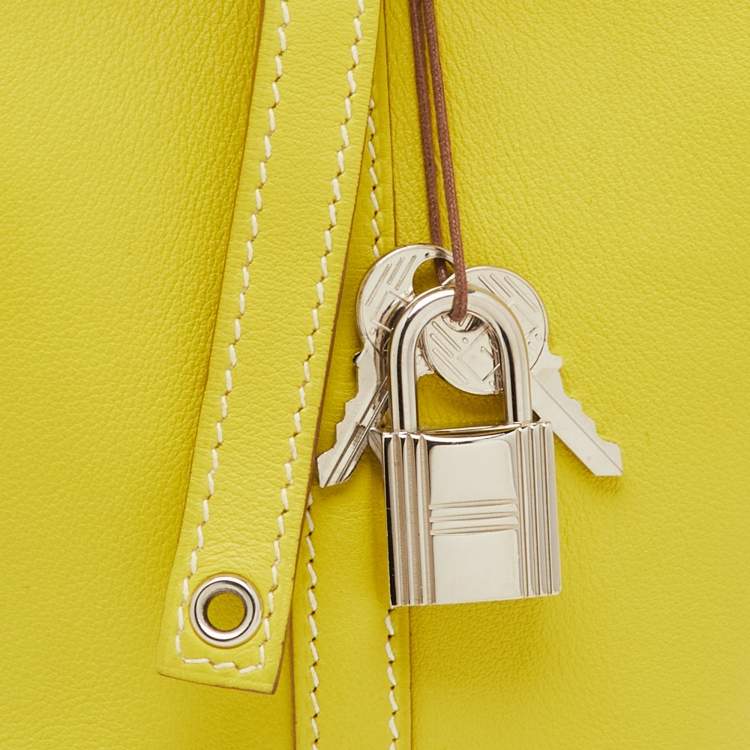 Pre Owned Hermes Lime Swift Leather Micro Picotin Lock Bag