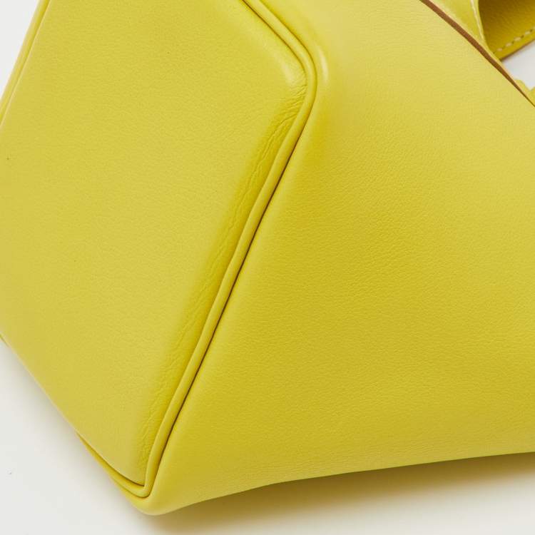 Pre Owned Hermes Lime Swift Leather Micro Picotin Lock Bag