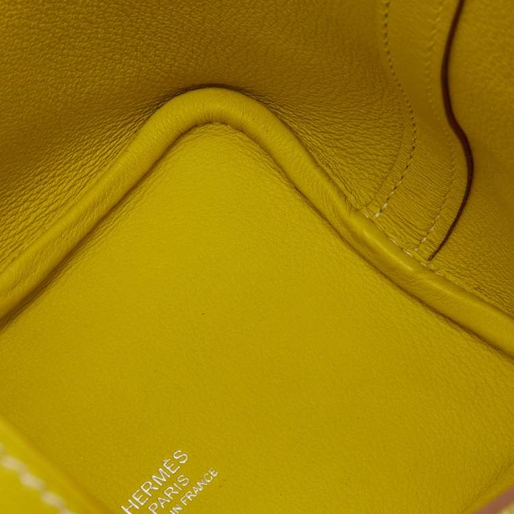 Pre Owned Hermes Lime Swift Leather Micro Picotin Lock Bag