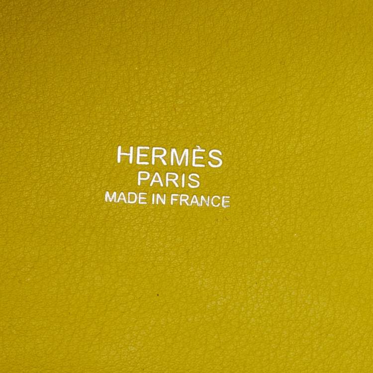 Pre Owned Hermes Lime Swift Leather Micro Picotin Lock Bag