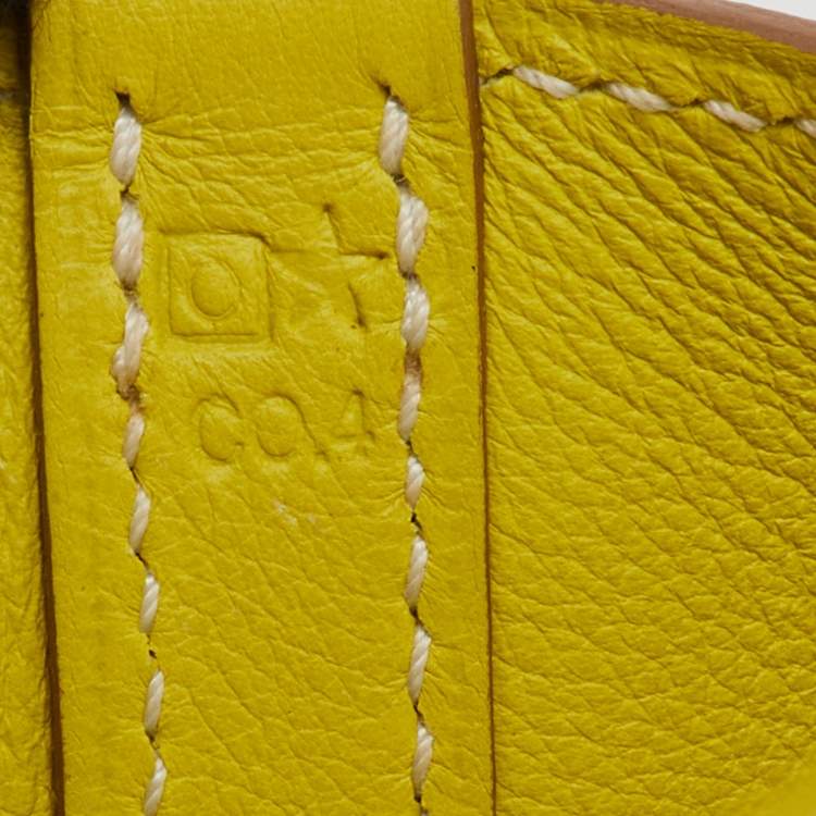 Pre Owned Hermes Lime Swift Leather Micro Picotin Lock Bag