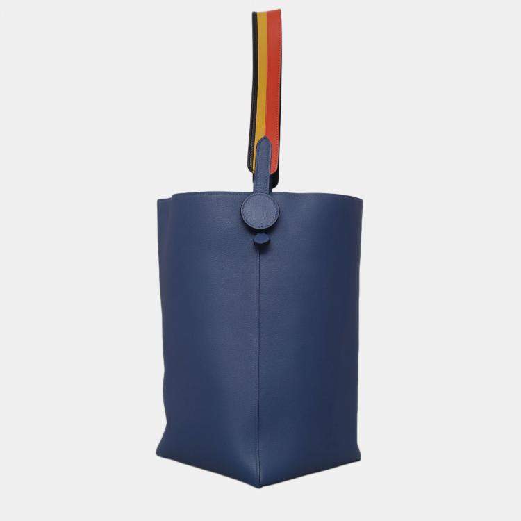 Pre Owned Hermes Licol 19 Evercolour Bleu Brighton Shoulder Bag