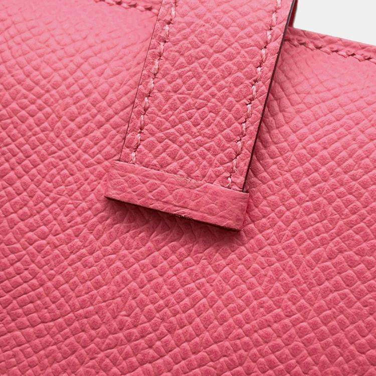 Pre Owned Hermes Bean Mini Rose Azalee Epsom