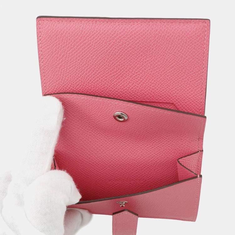 Pre Owned Hermes Bean Mini Rose Azalee Epsom