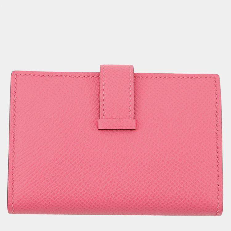 Pre Owned Hermes Bean Mini Rose Azalee Epsom