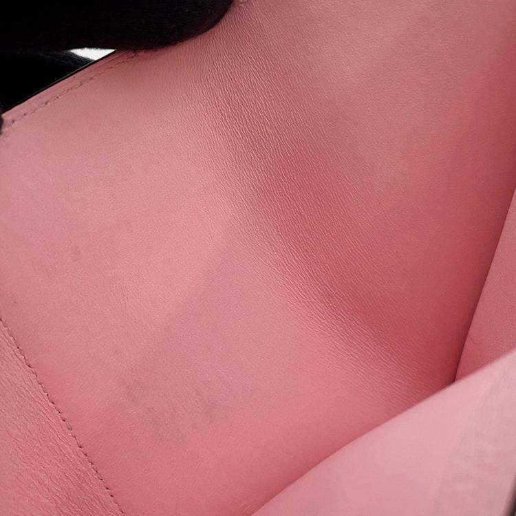 Pre Owned Hermes Bearn Combine Rose Sakura Chevre Myzore Goatskin