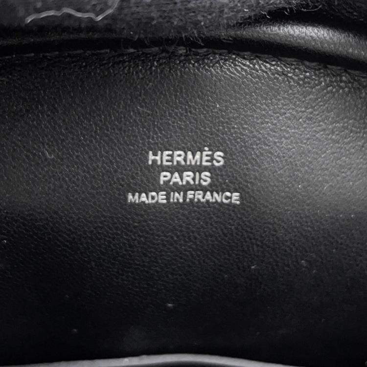 Pre Owned Hermes In The LoopBlack Swift Leather  Cross Body Bag 