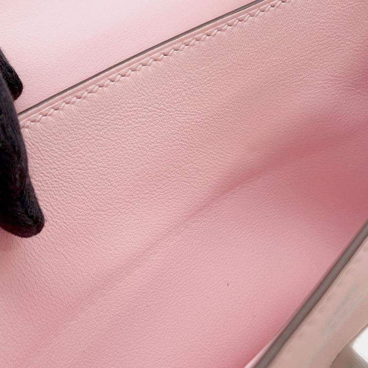 Pre Owned Hermes Constance3 Miroir  Size Mini Rose Sakura Swift Leather Bag