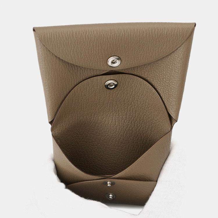 Pre Owned Hermes Calvi Duo Etoupe Chevre Myzore Goatskin