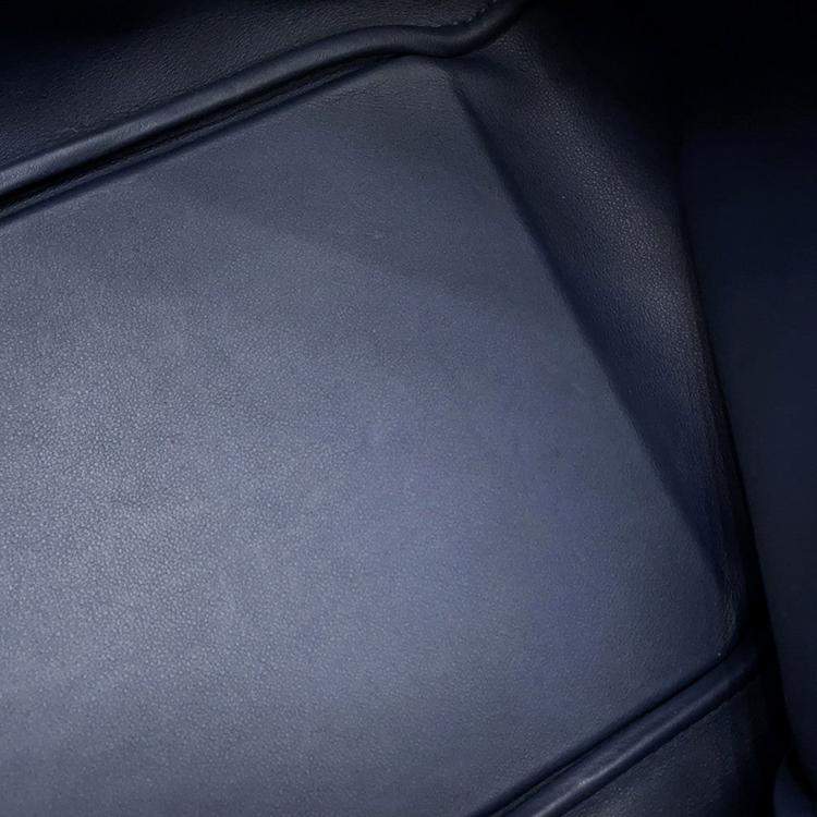 Pre Owned Hermes Plume Cosmos Blue Nuit/Violetgradation Togo Leather Size 45