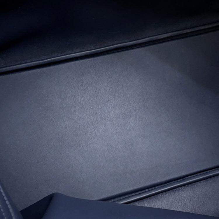 Pre Owned Hermes Plume Cosmos Blue Nuit/Violetgradation Togo Leather Size 45