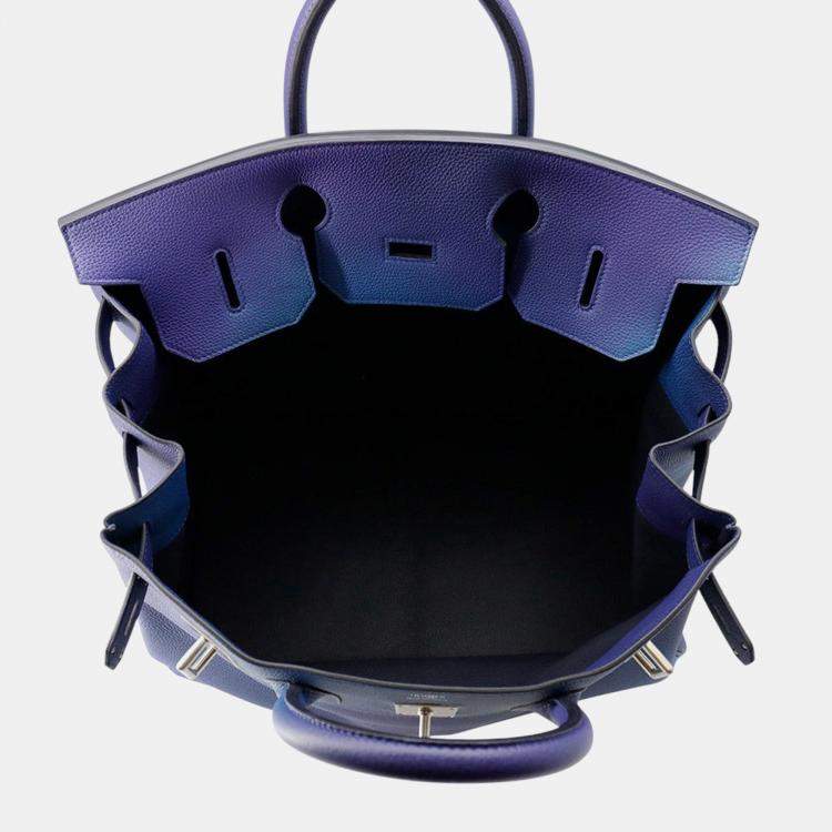 Pre Owned Hermes Haut A Courroies Cosmos Blue Nuit/Violet gradation Togo Leather Size 40