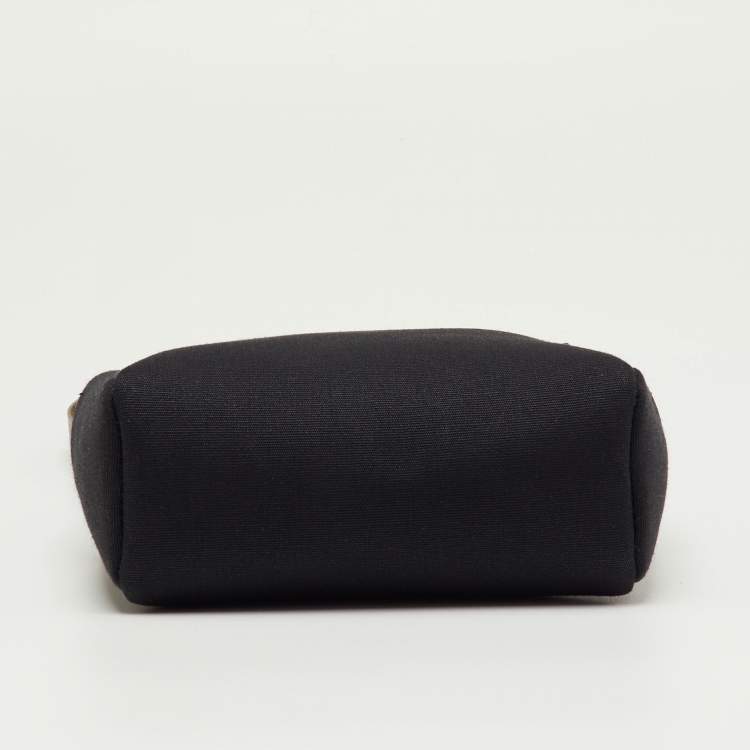 Pre Owned Hermès Black/Beige Toile and Vache Hunter Leather 2-in-1 Herbag TPM Bag