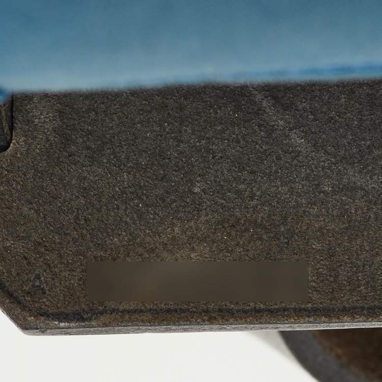 Pre Owned Hermès Bleu Frida/Black Toile Canvas and Vache Hunter Herbag Zip 31 Bag