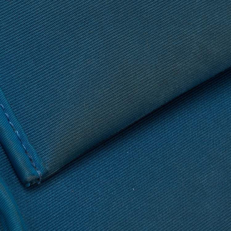 Pre Owned Hermès Bleu Frida/Black Toile Canvas and Vache Hunter Herbag Zip 31 Bag