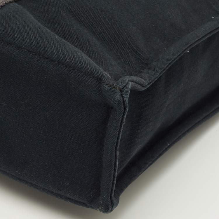 Pre Owned Hermes Fourre Tout Black/Grey Canvas Tote