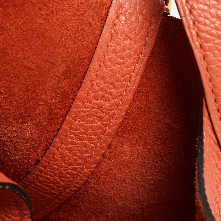 Pre Owned Hermes Capucine Togo Leather Picotin Lock 18 Bag