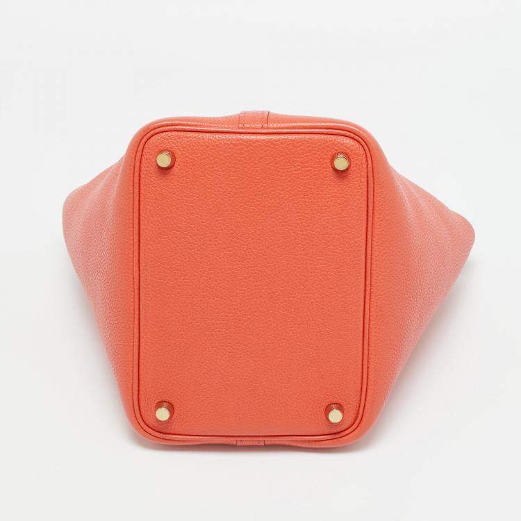 Pre Owned Hermes Capucine Togo Leather Picotin Lock 18 Bag