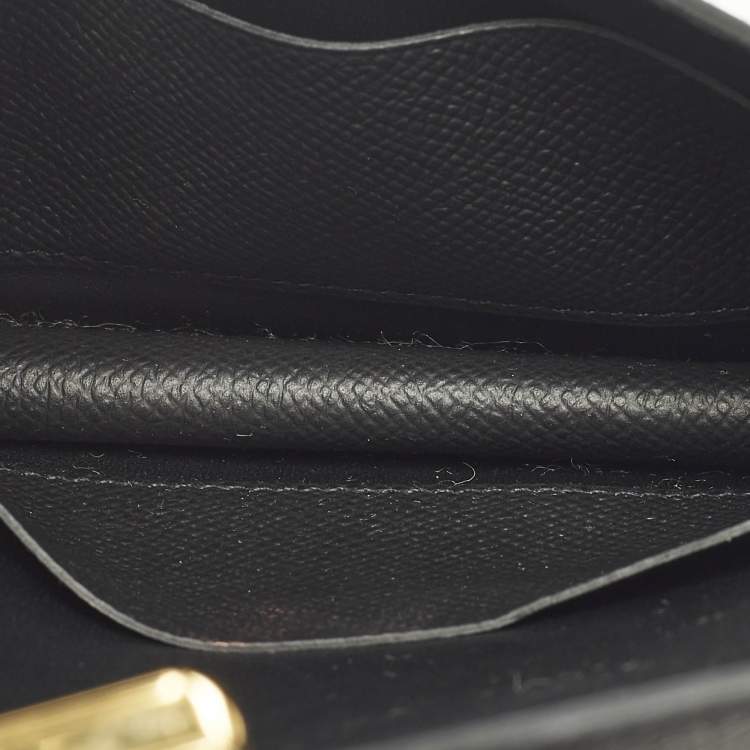 Pre Owned Hermès Black Epsom Leather Constance Slim Wallet